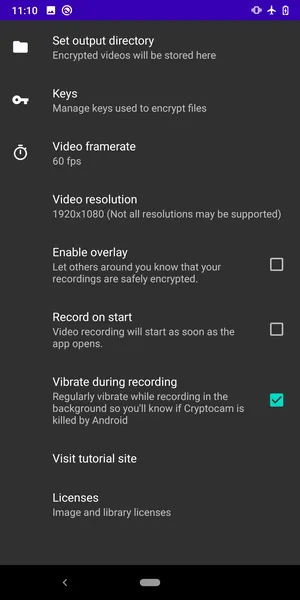 Cryptocam  encrypting camera app